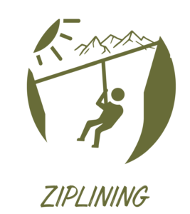green southwest raft and jeep ziplining logo