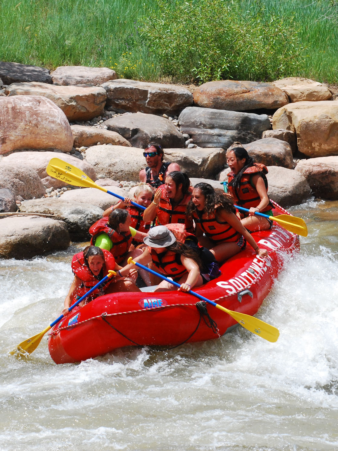 group rafting with southwest raft and jeep